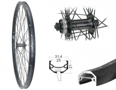 BW 20'' VR 25-406 Andra40 sz Disk o..36 Deore M6000 Centerl.SSP schwarz Sp.Ni.sz