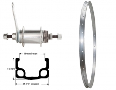 BW 28''HR 19-622 Basic silber o..36L. Ventura Rcktritt silber+ZKr. Sp.Ni.si