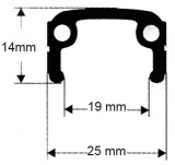 Felge 26'' 19-559 BCHEL Basic silber 36 Loch o.sen geschliffen VL8,5