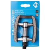 M-Wave Steady C Anti-Rutschpedale 9/16'' Reflektoren silber/schwarz CrMo-Achse