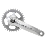 M-Wave Kettenradgarnitur 46 Zhne 1-fach Alu/Stahl  silber 170mm ohne KSS